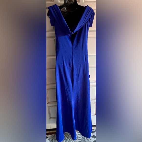 Chic Asymmetrical Royal Blue Dress - Picture 2 of 2